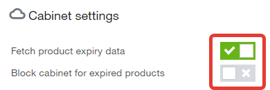 expired products settings closeup