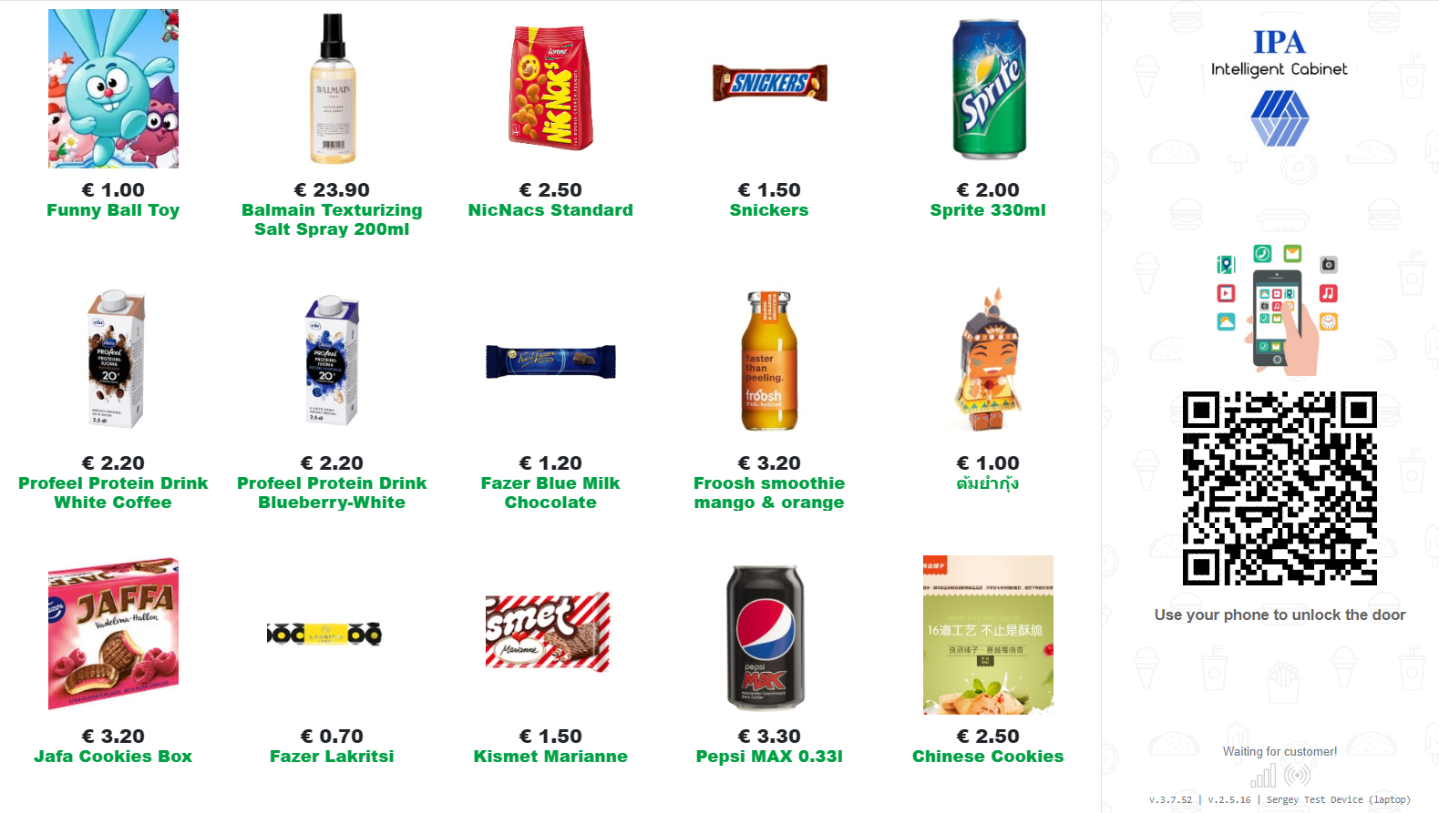 expired products settings closeup block cabinet