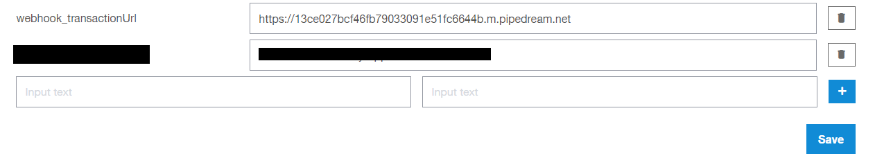 refill webhook setting
